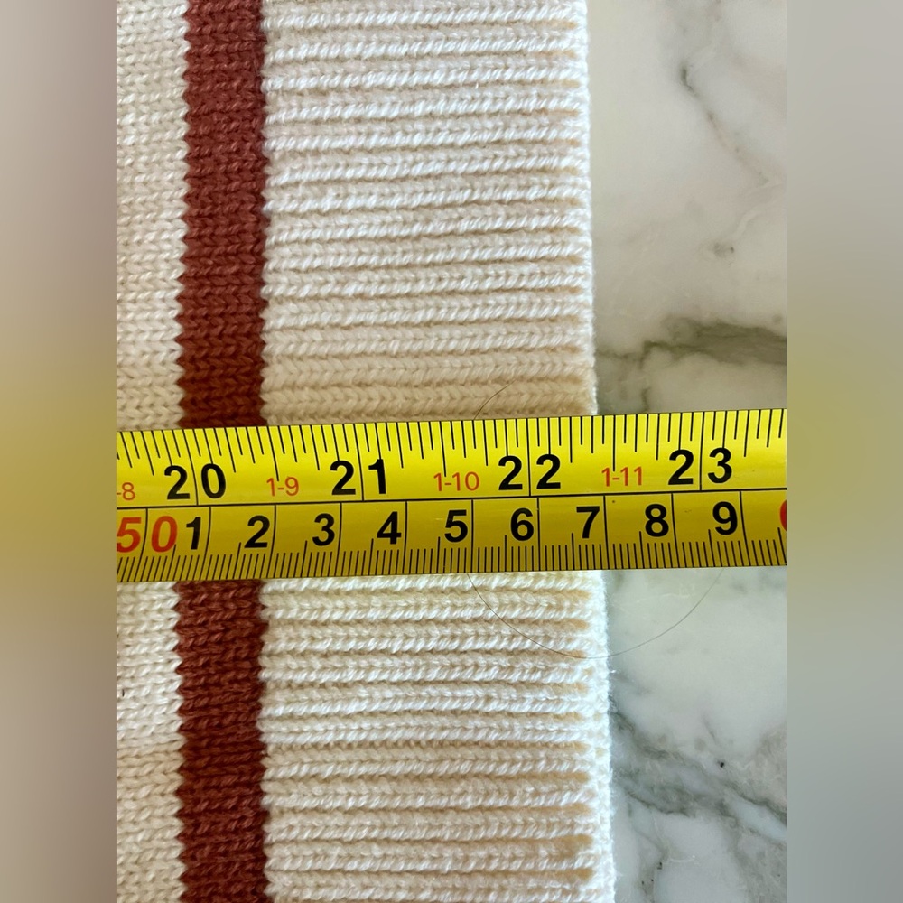BNWT KULE 100% Cotton The Finn Striped Sweater XL Bronze/Cream Sold Out Online - Picture 14 of 15